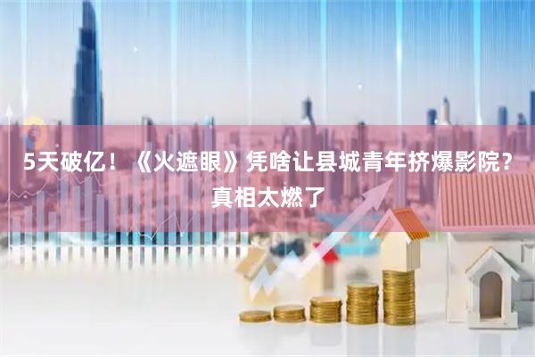 5天破亿！《火遮眼》凭啥让县城青年挤爆影院？真相太燃了
